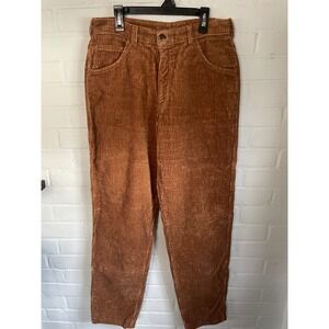 Vintage 70s/80s 49R High-Waisted Wide Wale Corduroy Trousers – Camel Brown 31x35
